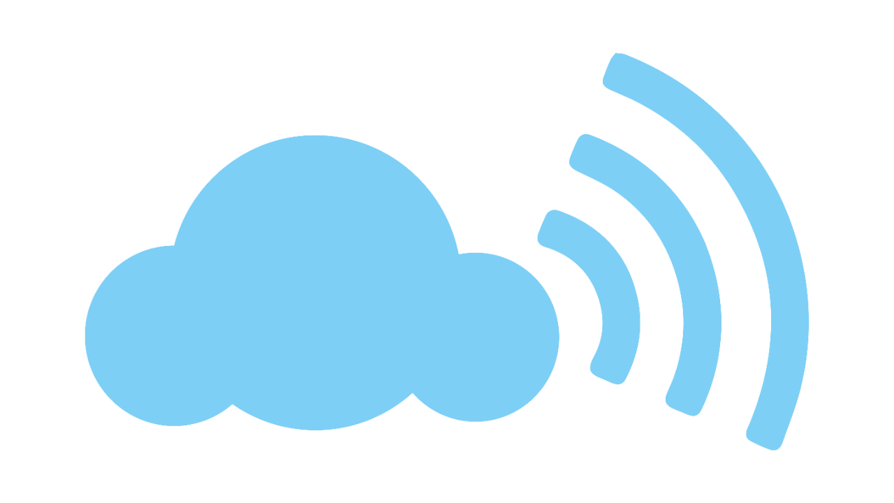 一幅带有无线信号的云的插图